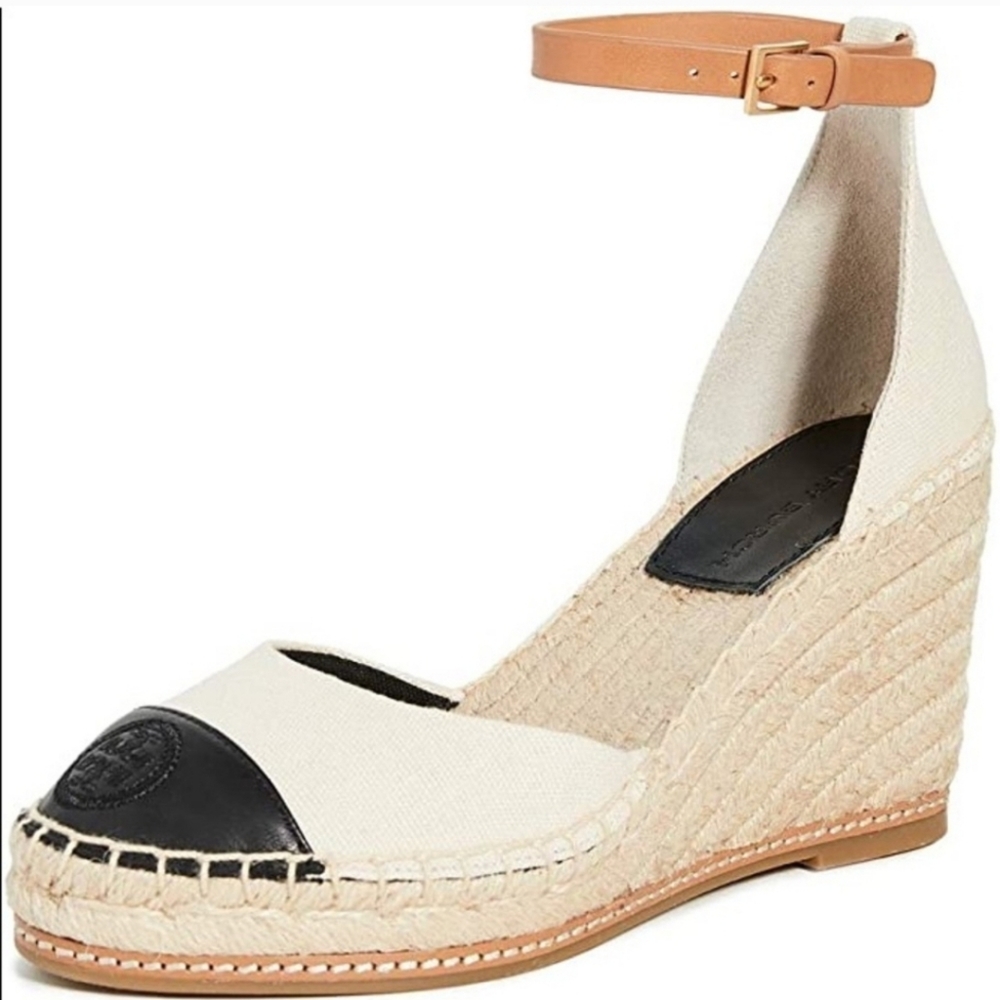 Tory Burch Colorblock Espadrille Wedge - Size 11 - Picture 1 of 9